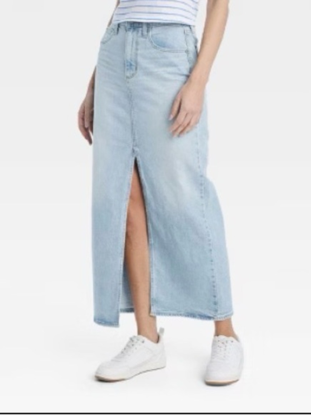 Universal Thread Light Blue High-Rise Denim Skirt